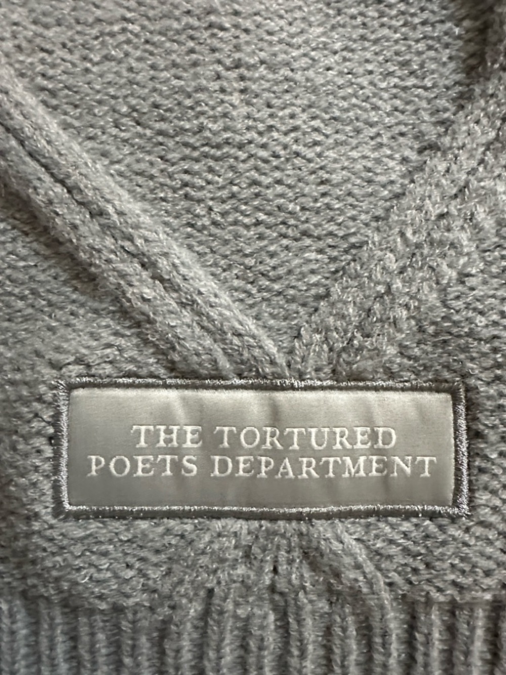 Ttpd Light Gray Cable Knit Button-Front Cardigan - image 5